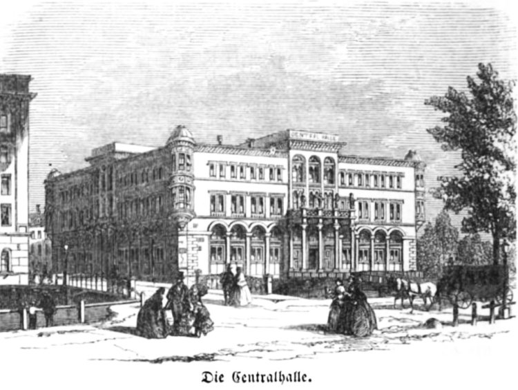 Zeichnung der Centralhalle